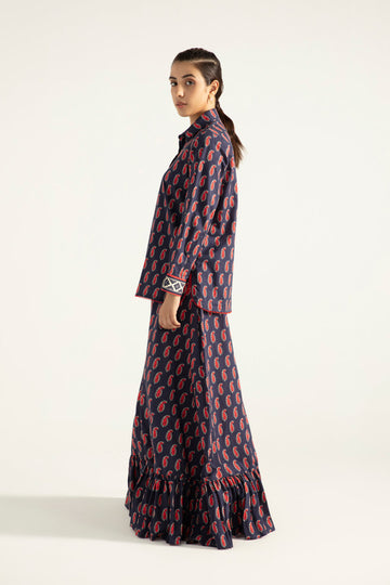 Sapphire U1 DY22V5 10  Printed Cotton Shirt Intermix Collection 2022 Online Shopping